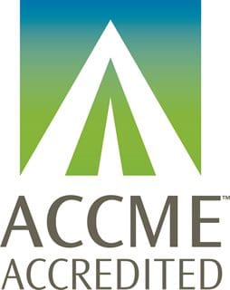 A logo of accme accredited